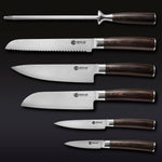 Damascus Steel Knife Set, 6-pc (Espresso)