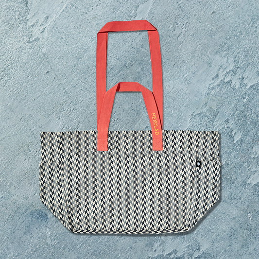 The Everything Everywhere Bag (Chevron-Slate)