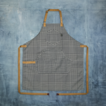 Eco Modern Apron (Houndstooth-Onyx)