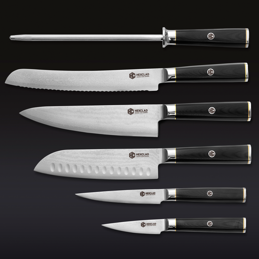 Master Series Damascus Steel Knife Set, 6-pc