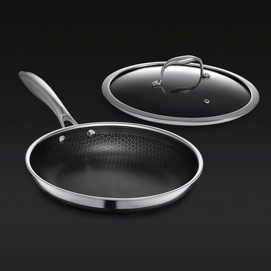 Hybrid Fry Pan with Lid, 10"