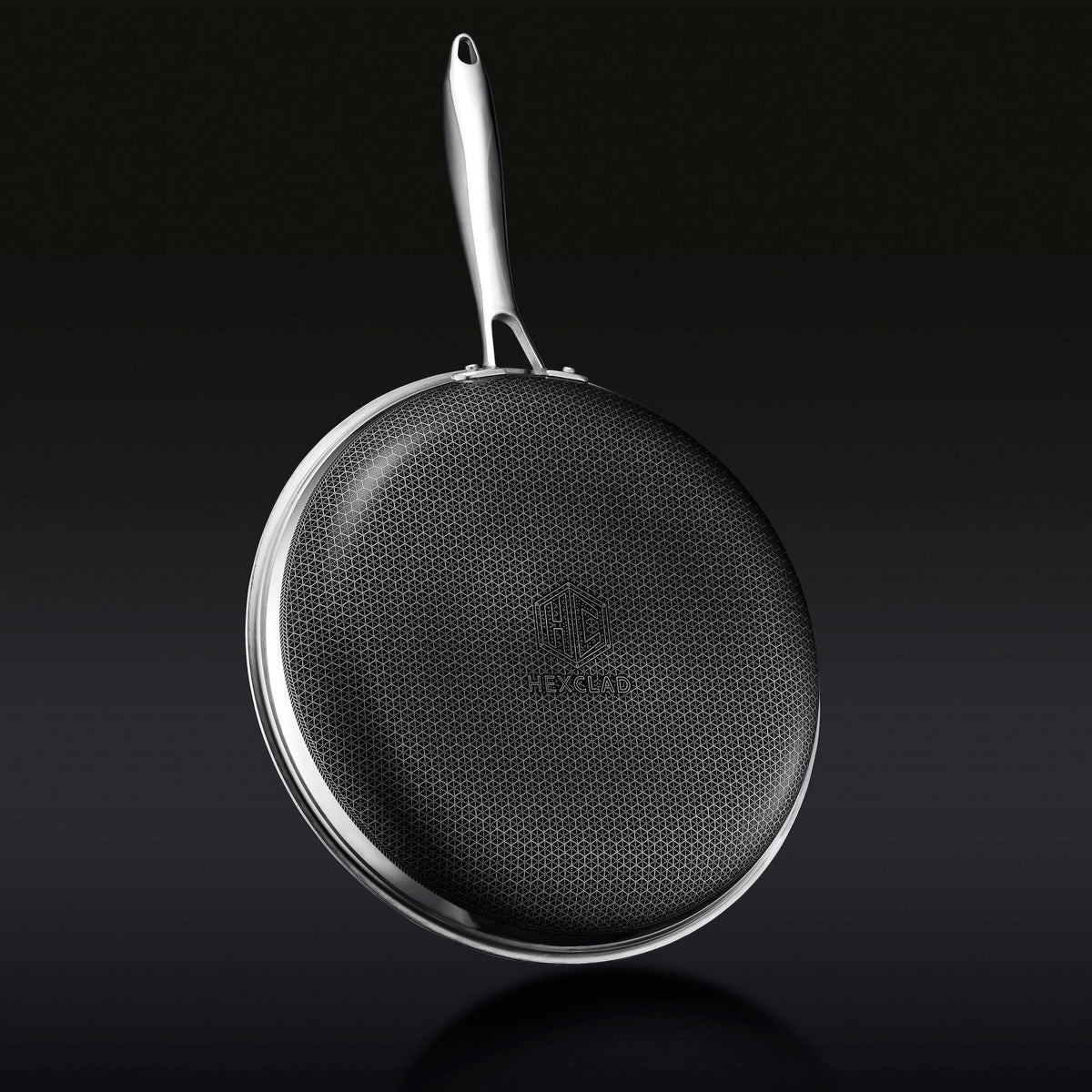 Underside of HexClad 12' frying pan