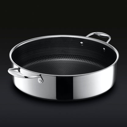 Hybrid Deep Sauté Pan/Chicken Fryer with Lid, 7-Qt