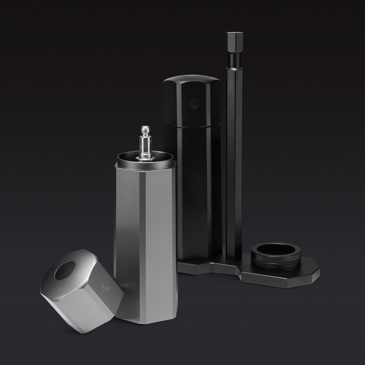 HexMill Tabletop Salt & Pepper Grinder Set